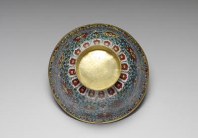 图片[3]-Bowl with a playing-lion illustration in cloisonne enamels, Early to middle, Ming dynasty, 16th century-China Archive